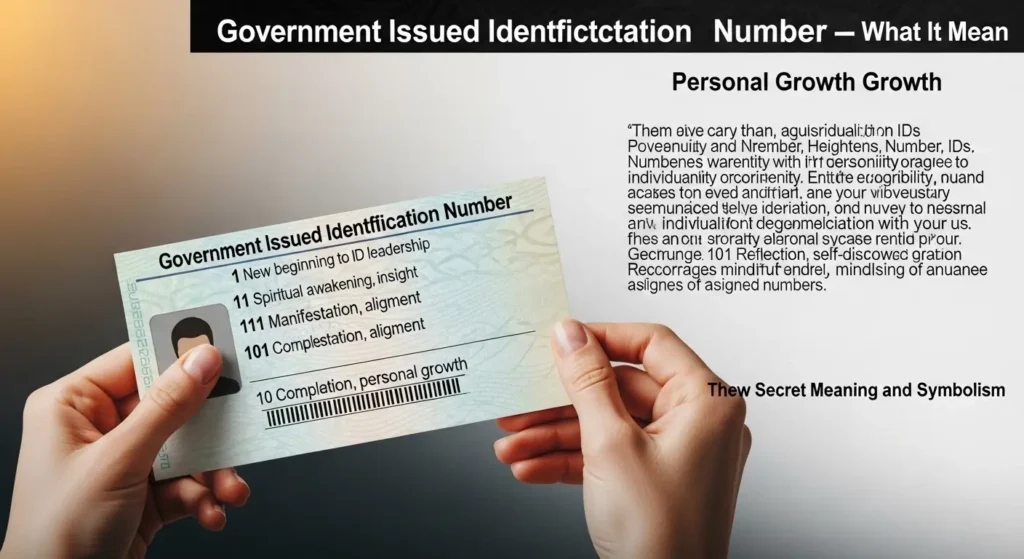 government issued identification number meaning