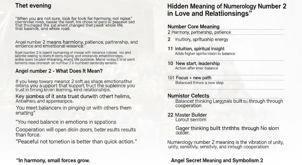 numerology number 2 meaning